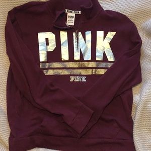PINK Victoria secret maroon pull over